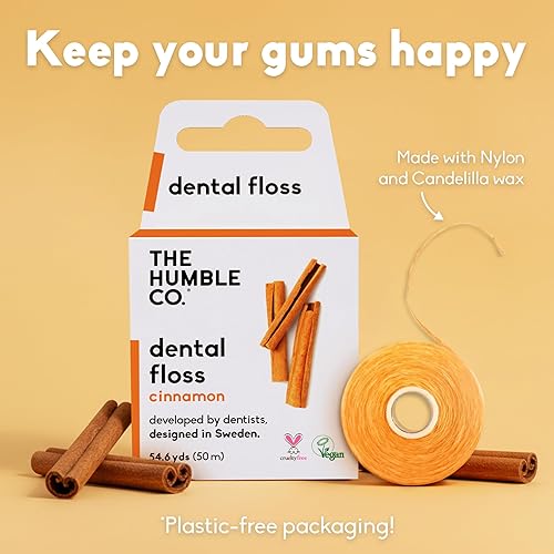 Miniatura 2 de The Humble Co - Hilo dental de canela, paquete de 4, hilo dental expandible vegano para adultos y niños, hilo dental no tóxico, grueso y expandible