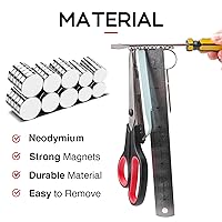 Vista 3 de Imanes para refrigerador, 3 tamaños diferentes, redondos y pequeños, 50 unidades, de neodimio, fuertes, para pizarras blancas, manualidades