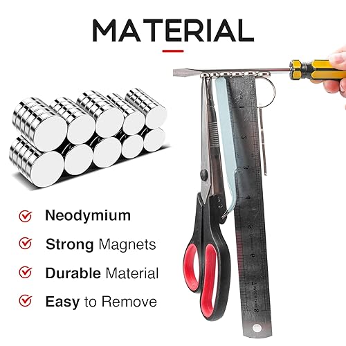 Miniatura 3 de Imanes para refrigerador, 3 tamaños diferentes, redondos y pequeños, 50 unidades, de neodimio, fuertes, para pizarras blancas, manualidades,