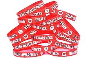 Silicone Wristbands with Heart Symbol for Heart Health Awareness