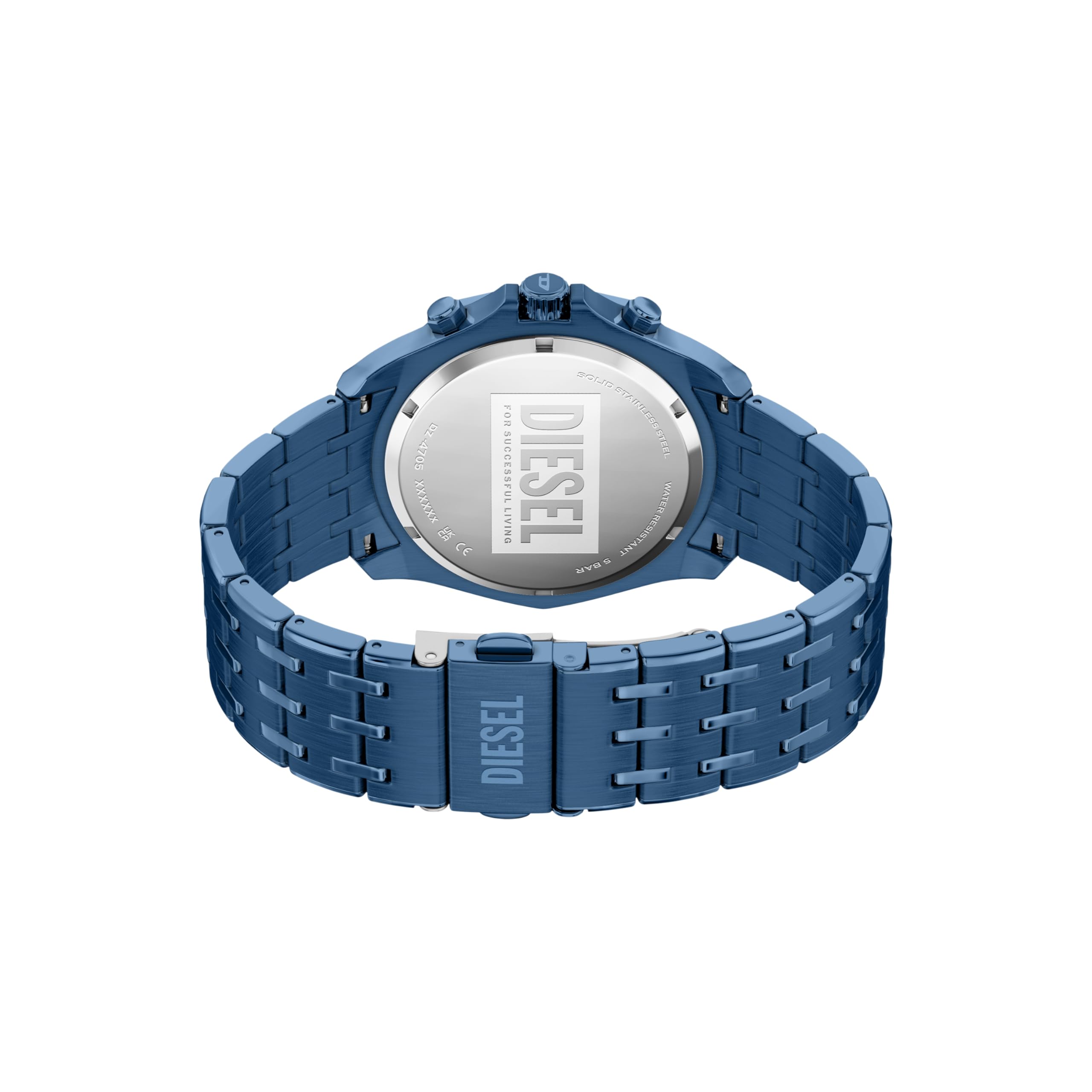 Diesel Stinger Hombre Reloj de 46MM de Acero Inoxidable Azul, DZ4705