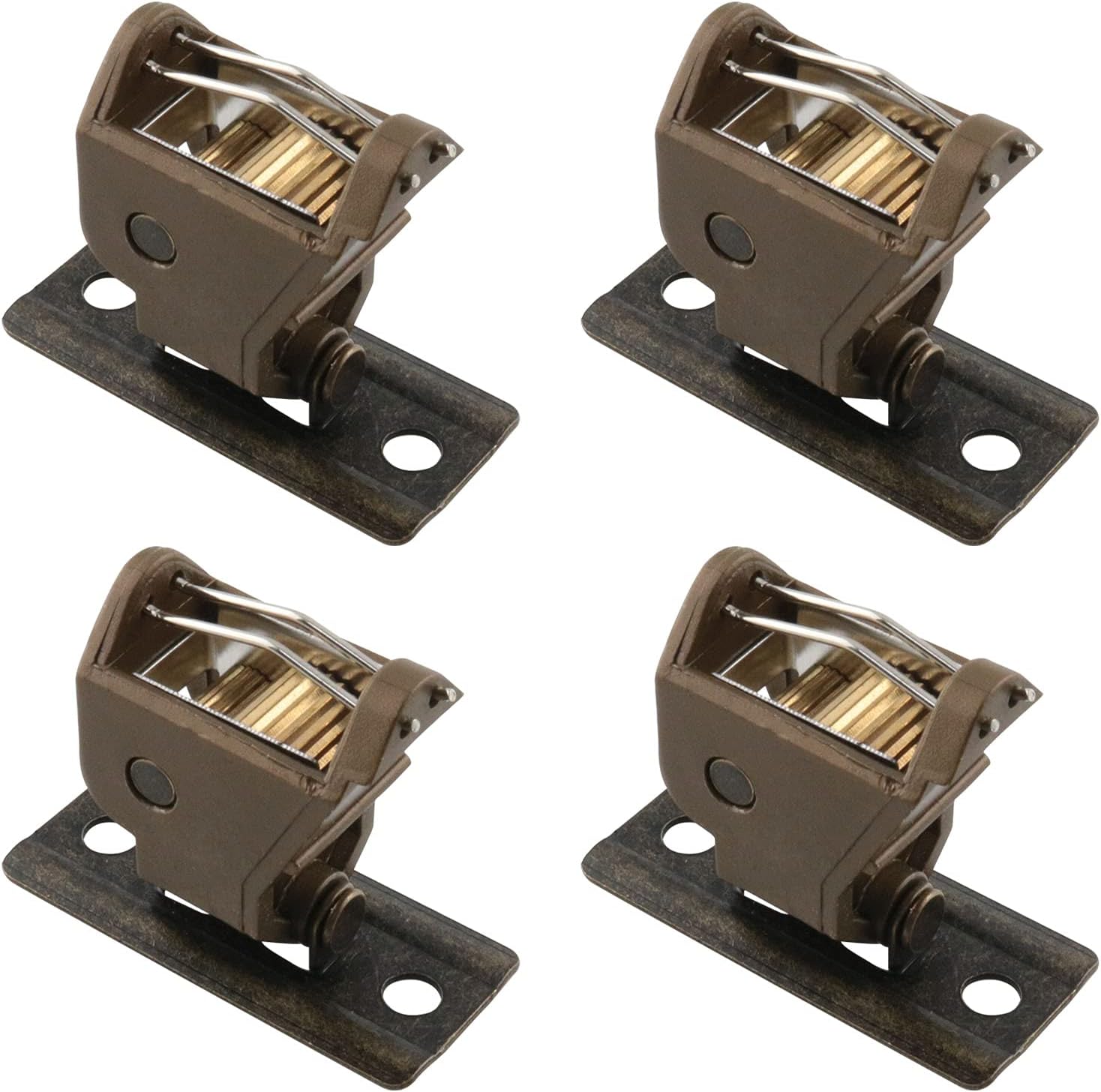4pcs Roman Shade Cord Lock Austrian Shade Window Blind Lock Holds up to 3 Cords, Brown