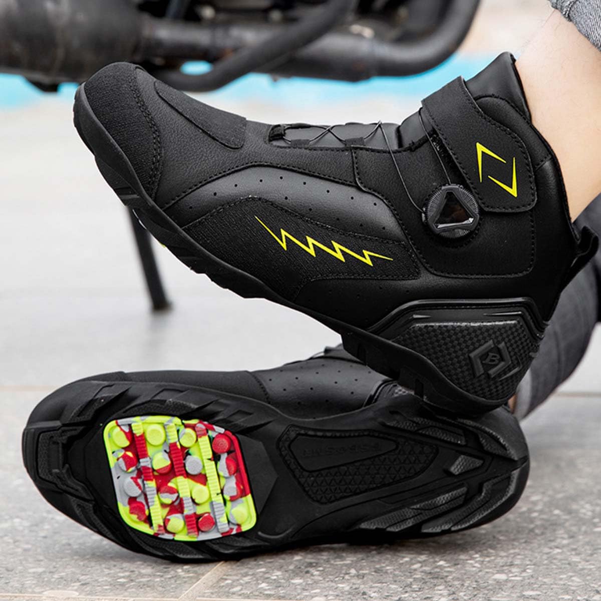 Stivali da Moto Uomo Stivali Sportivi in Pelle | Microfibra, Completamente Impermeabili, Suola High Grip, Protezioni Malleolo e Puntale, Certificato