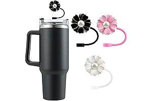 Cute Pearl Straw Toppers: 3 Floral Charms for Your Stanley Tumbler