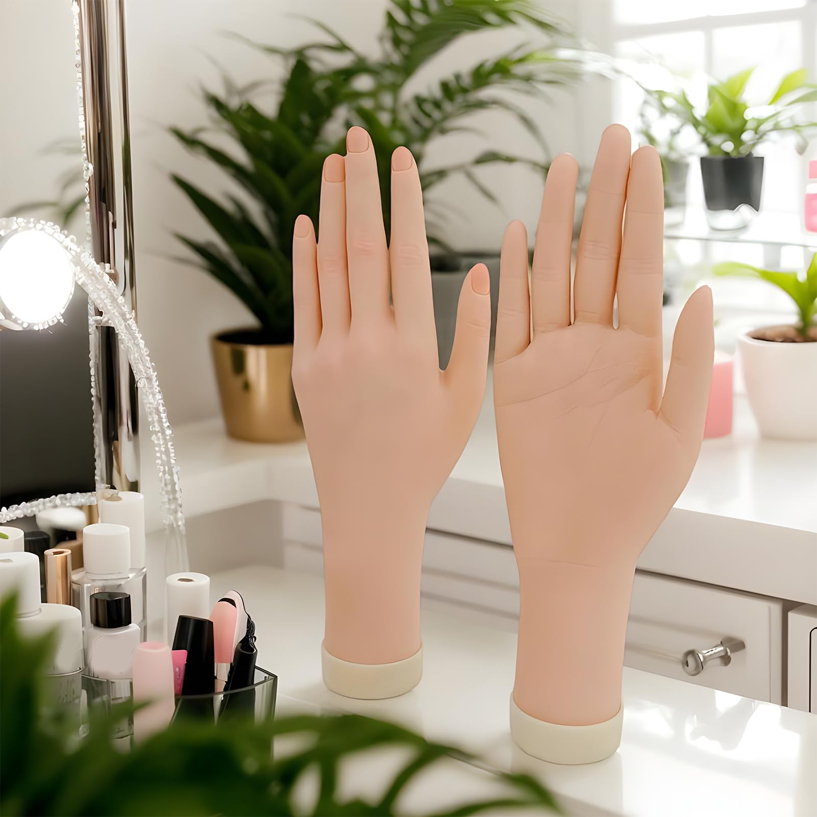 Mano da allenamento per unghie – Modello a mano flessibile e morbido, modello a mano per manicure | Strumento per la per principianti per donne, adolescenti, ragazze, dimostrazioni salone