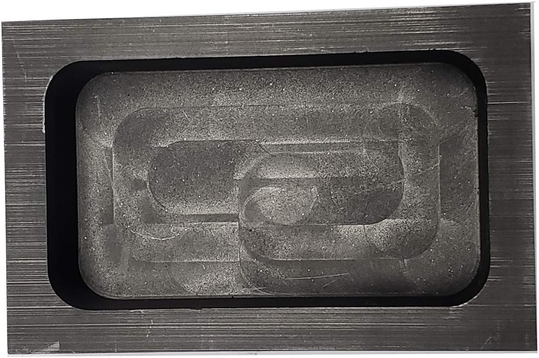 LLF Gold Silver Graphite Ingot Mold Mould Crucible for Melting Casting Refining (125x80x40MM(3kg Gold / 1.5kg Silver))