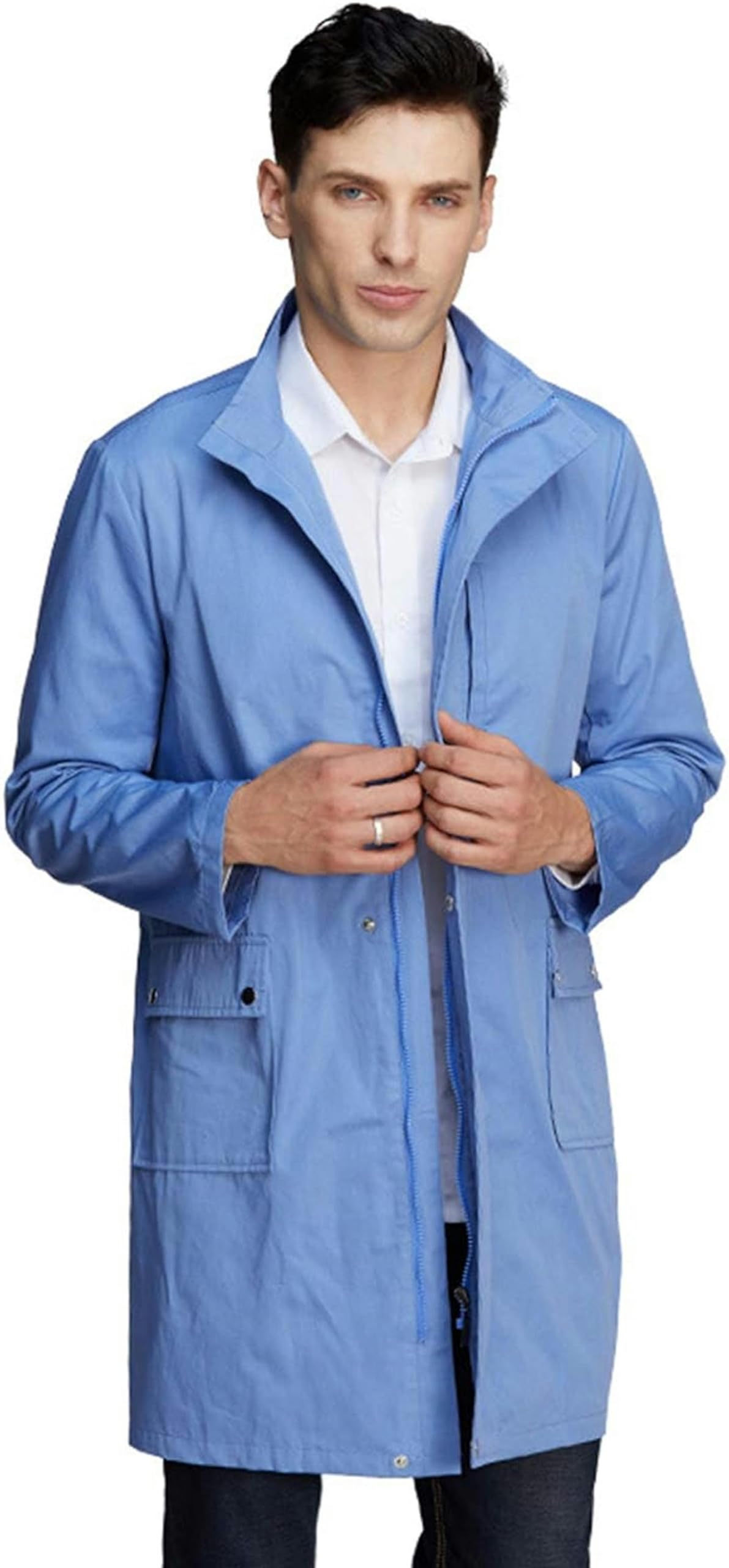 XENITE Combinaison De Protection Contre Les Radiations De Blindage EMF sous-Station De Station De Base GSM Et Protection Contre Les Rayonnements Électromagnétiques De Communication,Light Blue,XXL