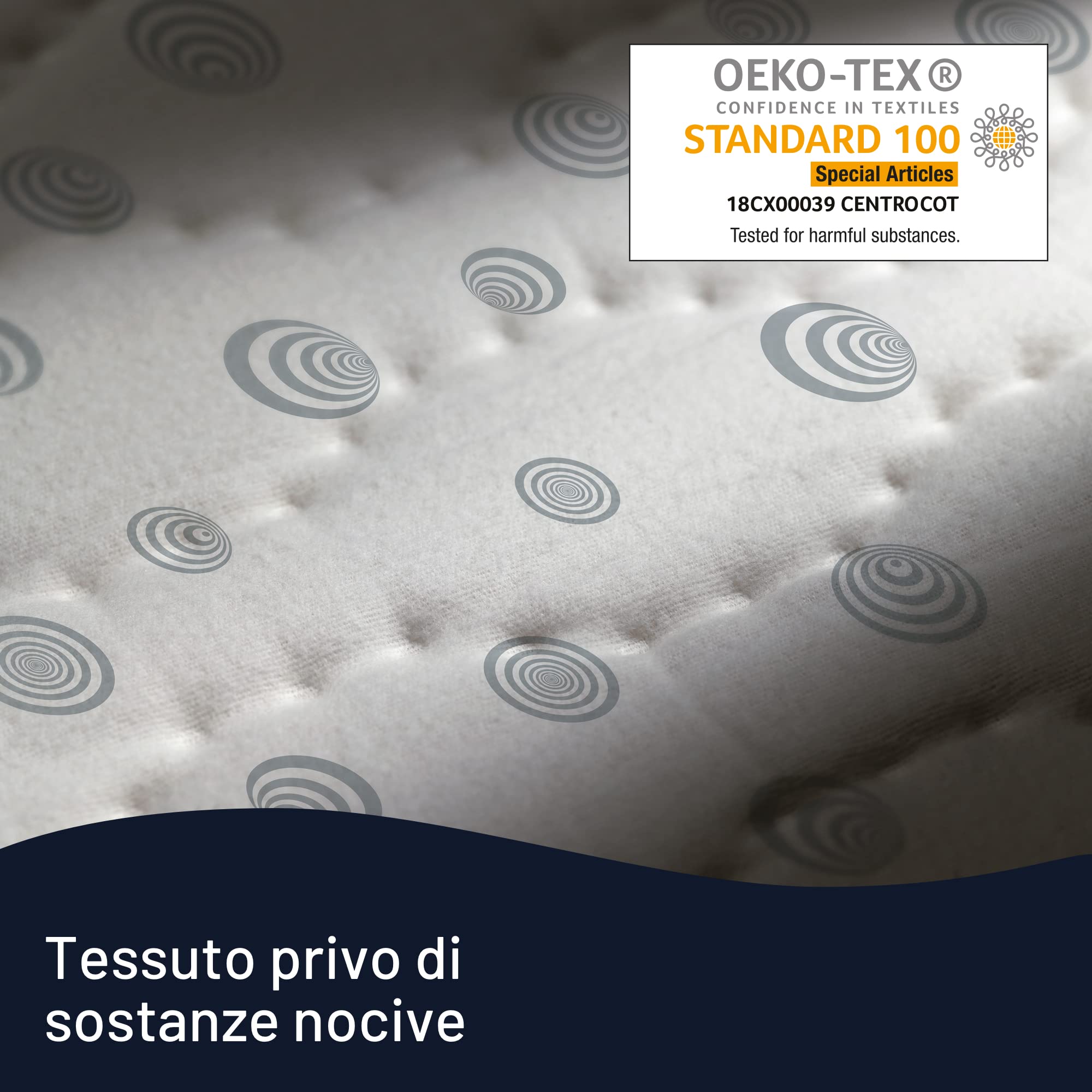 Imetec Scaldasonno Adapto singolo 150 x 80 cm, Basso consumo, Tecnologia brevettata, Riscaldamento rapido, Temperatura personalizzata, 100% cotone, Made in italy, Comando con 6 temperature