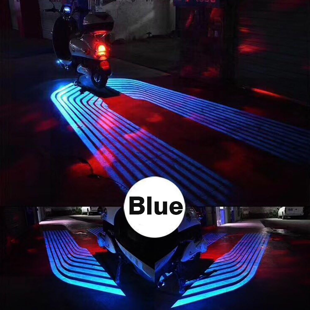 LED Motorcycle Lights Kit Angel Wings Lamp for Car Motorcycles Jeep Trucks Off Road Bicycle Kawasaki Harley ATV SUV Vehicle Boat (Blue)