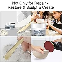 Vista 4 de Masilla Epoxi de 16 oz AB Relleno de Metal Epoxi para Reparación Rápida de Fugas Bajo el Agua de Alta Adhesión Masilla de Piscina Autoendurecible