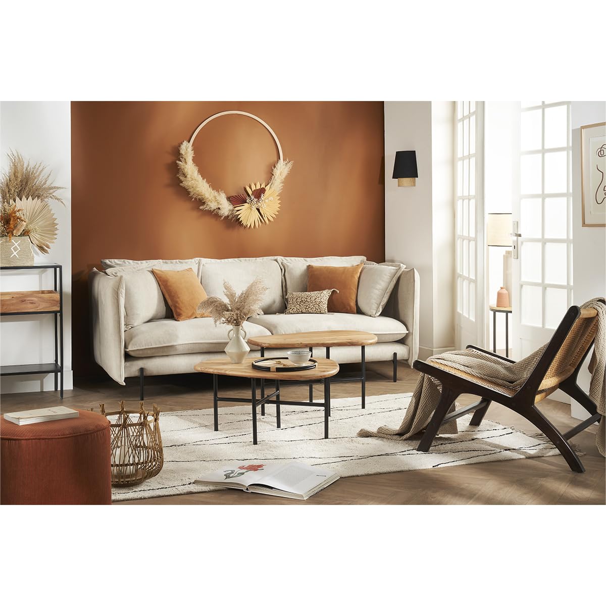 Miliboo Tapis berbère à Franges en Coton écru 160 x 230cm HODNA