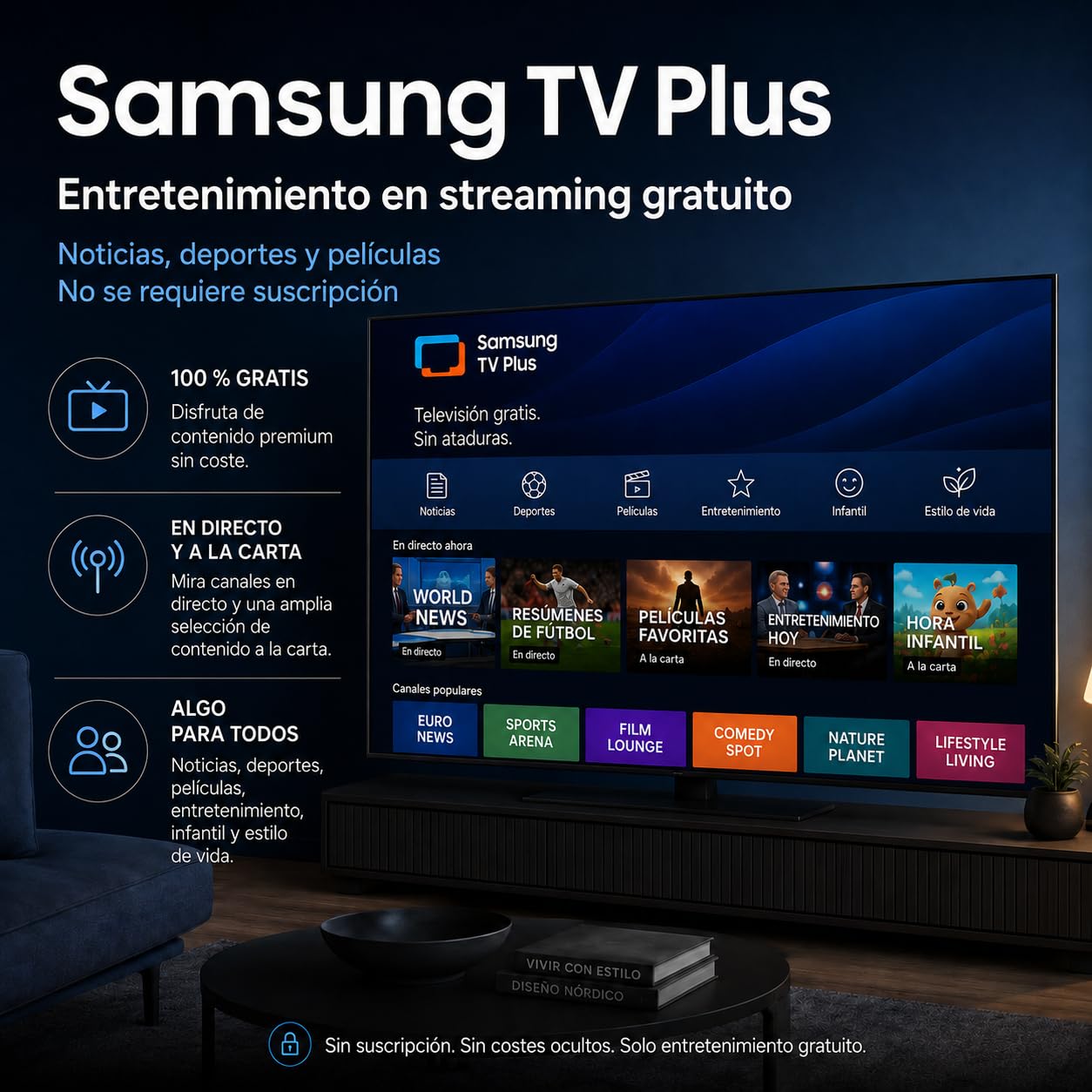 TuTu TU25Q1FQ-T8 Smart TV 25 Pulgadas (64 cm), QLED Full HD Televisor con Tizen OS, Wi-Fi, Bluetooth, App Store, Airplay, Sintonizador Digital, Prime Video, Netflix, Pluto TV y Más