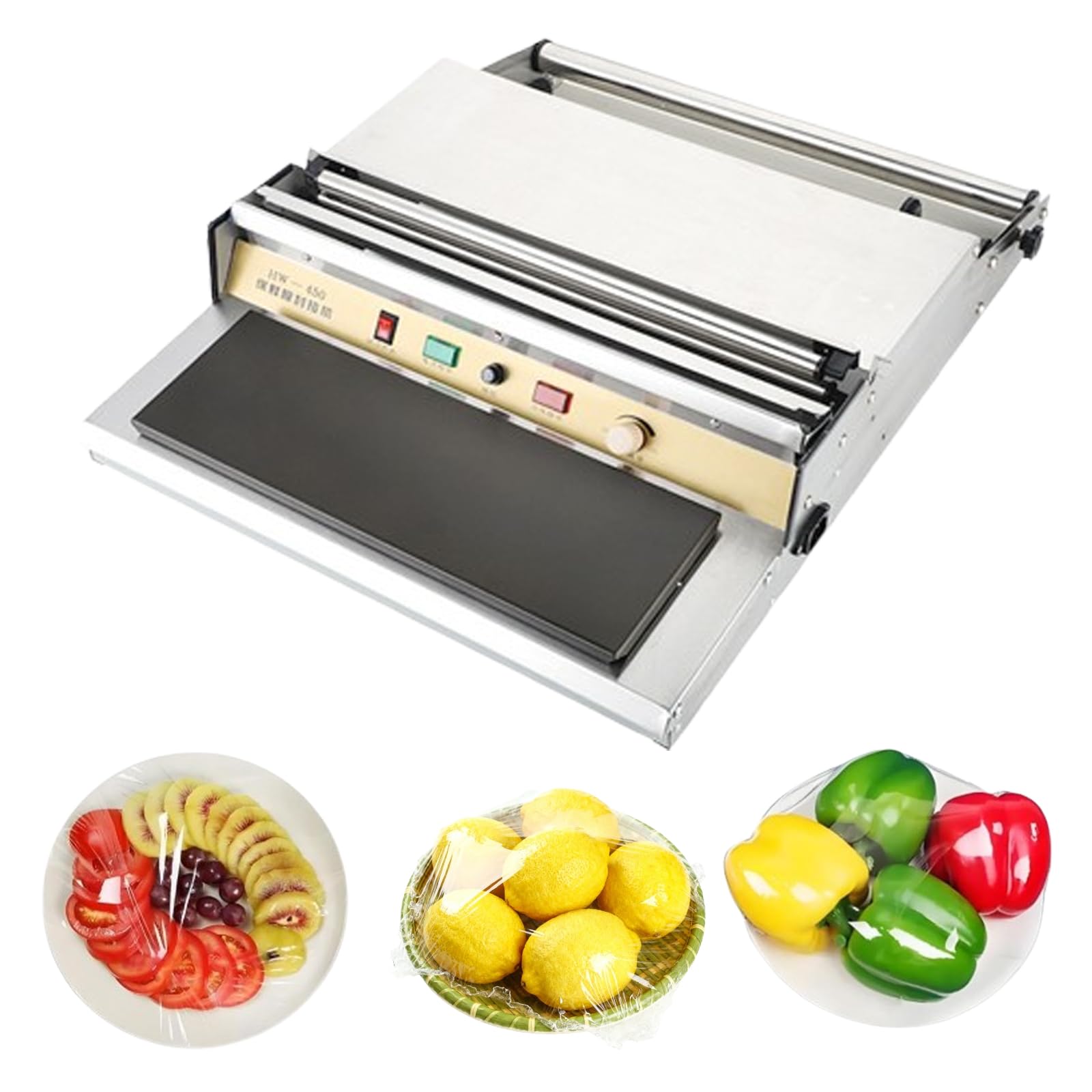 Máquina Envolvedora de Película de 300W, Máquina Comercial de Empaque de Película Plástica, Temperatura Ajustable, Empaque con Film Transparente