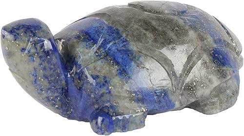 Miniatura 2 de GEMHUB Estatua de tortuga de lapislázuli tallada a mano aprox. 213.00 quilates, Gema, Lapislázuli natural
