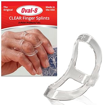 3-Point Products Oval-8 Finger Splint, Support and Protection for Arthritis, Trigger Finger or Thumb, and Other Finger Conditions, Size 9 Pack of 1 available in Clear