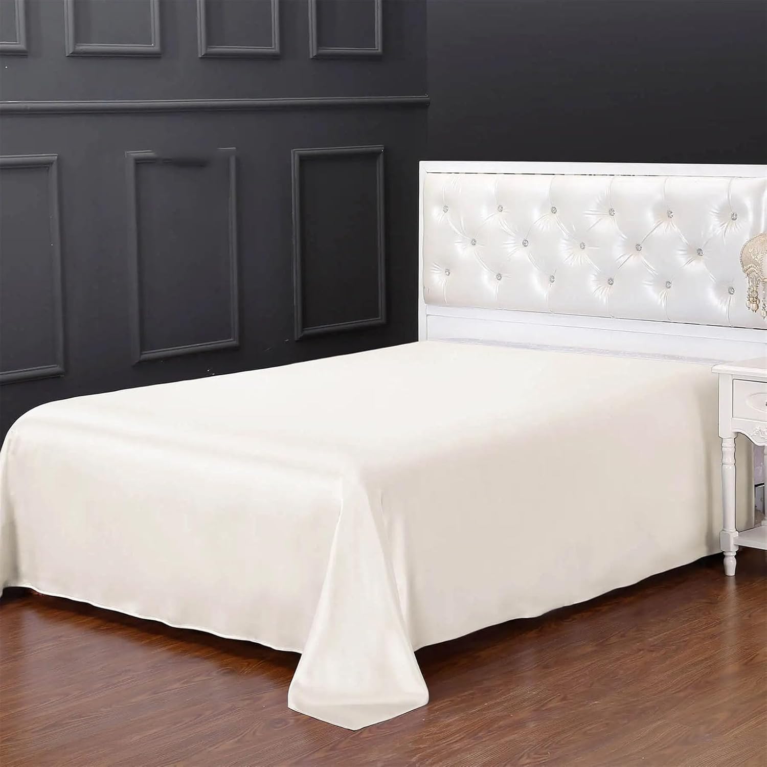 25MM Mulberry Silk Flat Sheet - Seamless Design, Soft & Hypoallergenic