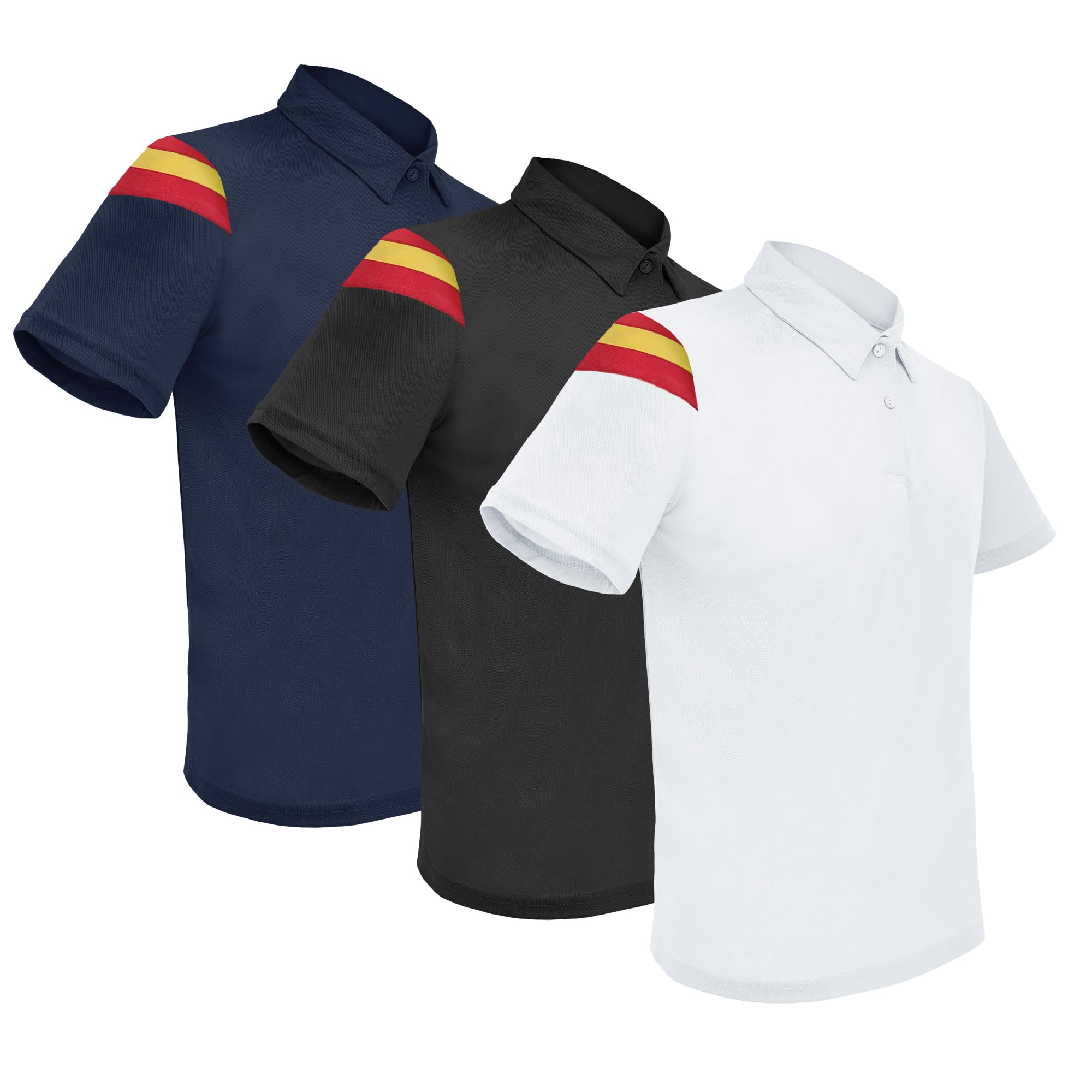 Polo Deportivo Falcon - 145g de Poliester técnico - 100% Transpirable - Versátil, cómodo y Ligero - Fácil Planchado y Mayor Durabilidad