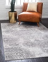 Vista 1 de Unique Loom - Tapete rectangular de 9 x 12 pies, estilo clásico y tradicional, colección Sofía, modelo 3138656, color beige., Polipropileno, Gris