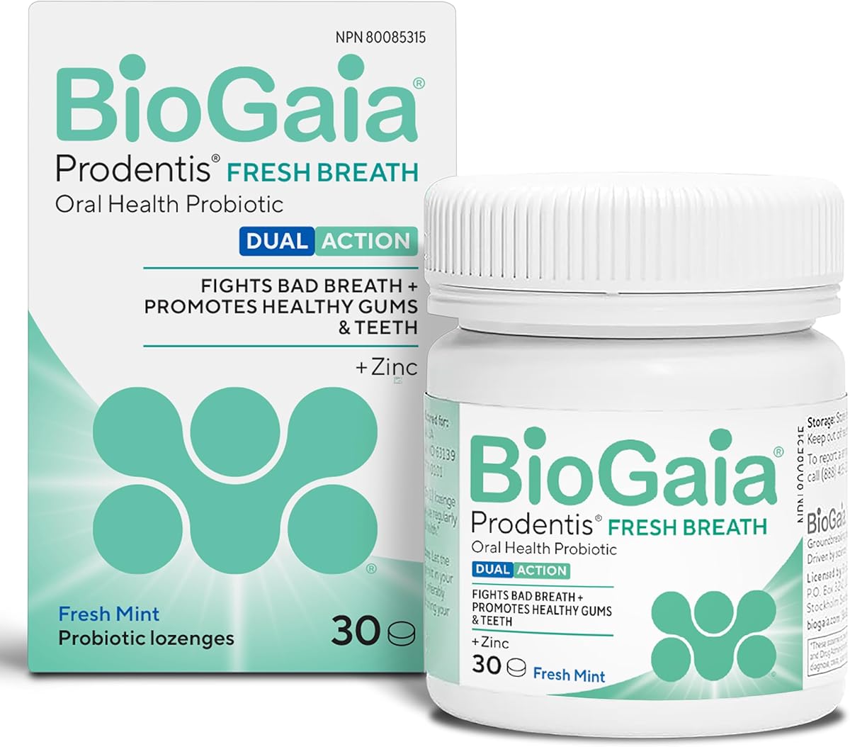 Prodentis Fresh Breath + Zinc | Fights Bad Breath | Dental Oral Probiotic Lozenges | for Adults | Clinically Proven Dental Probiotics | Promotes Good Oral Health & Gut Health Too | 30 Fresh Mint-Flavored Lozenges