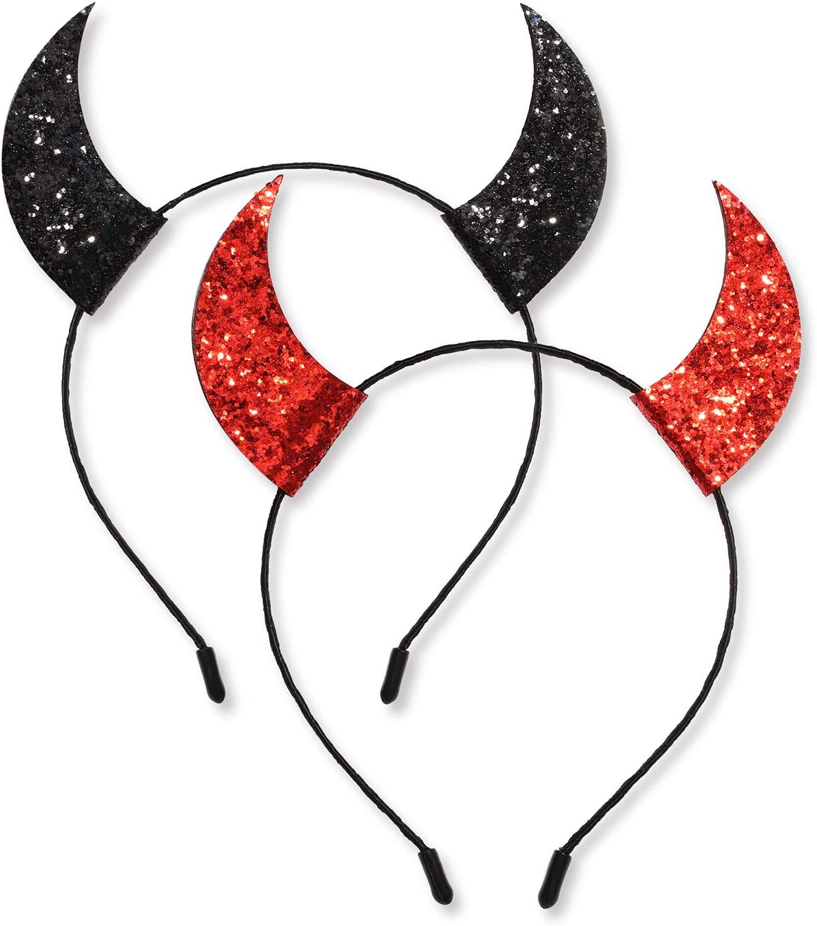 Halloween Headband Glitter Devil Horns Headband Headpiece Hair Accessory for Halloween Costume