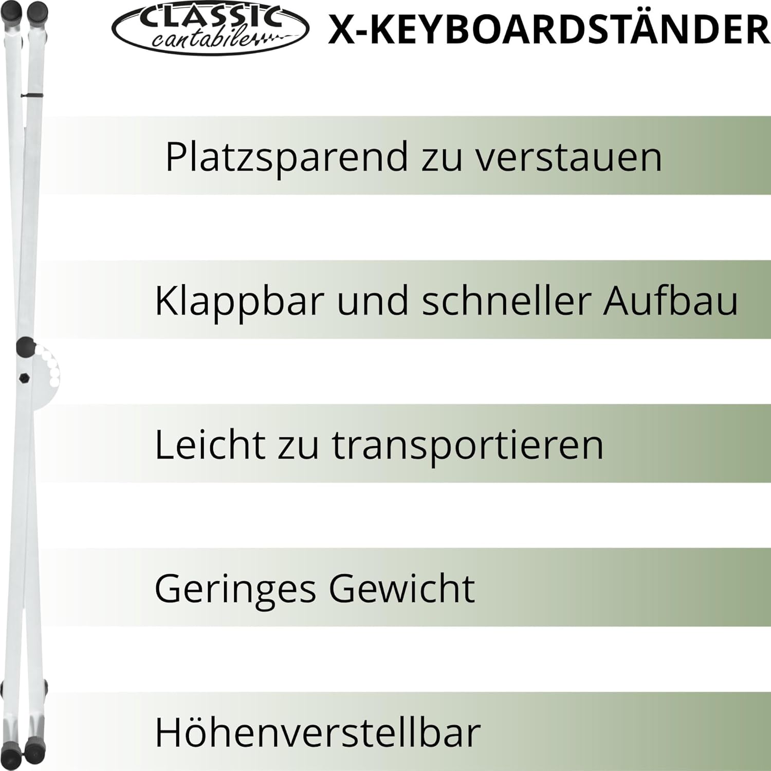 Features of the Classic Cantabile X Keyboard Stand