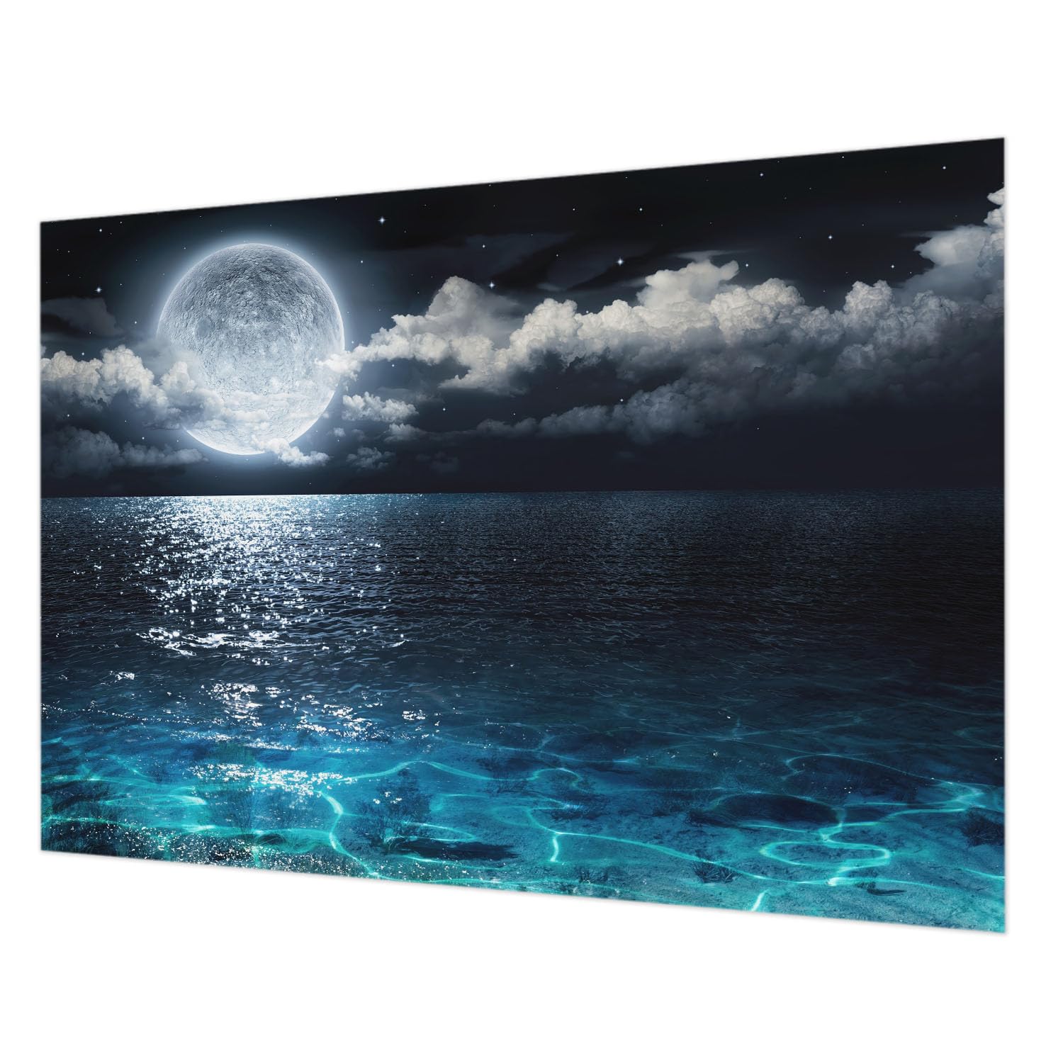 Papier peint intissé mer nocturne 312x219 cm avec colle incluse