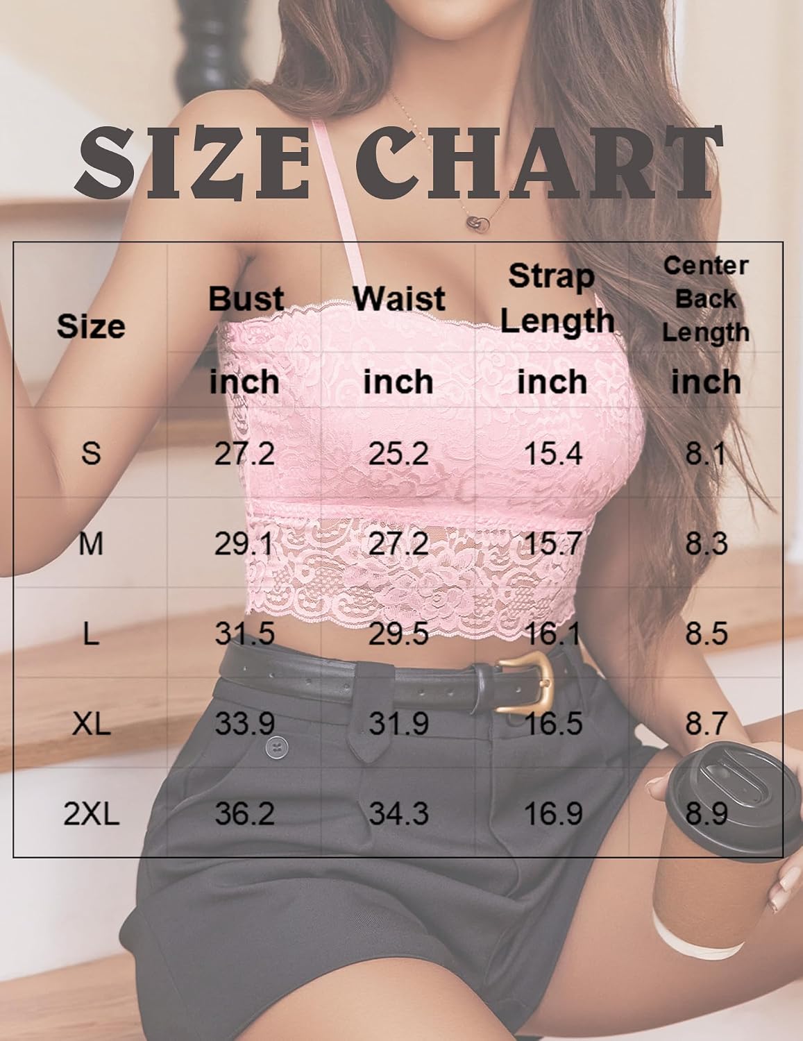 Avidlove Bralettes for Women Lace Spaghetti Strap Tank Top Tube Slim Basic Camisole