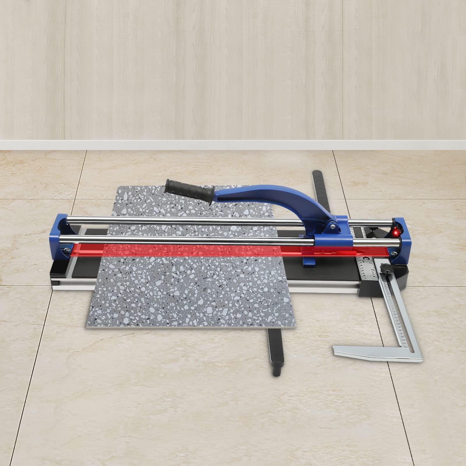 Cortadora de Azulejos Manual, cortadora de Azulejos de cerámica de precisión de 79 cm (31 Pulgadas) con Rueda de aleación, Regla Ajustable y posicionamiento infrarrojo para colocación profes