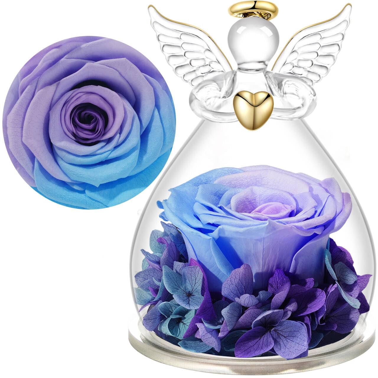 Yamonic Rosa Eterna Regalo Mujer,Rosa Eterna Natural Preservada con Figura Ángel Regalo Dia de la Madre, Flores Preservadas Regalos Cumpleaños Mujer Abuela, Regalos para mamá en el Día de la Madre — view 16