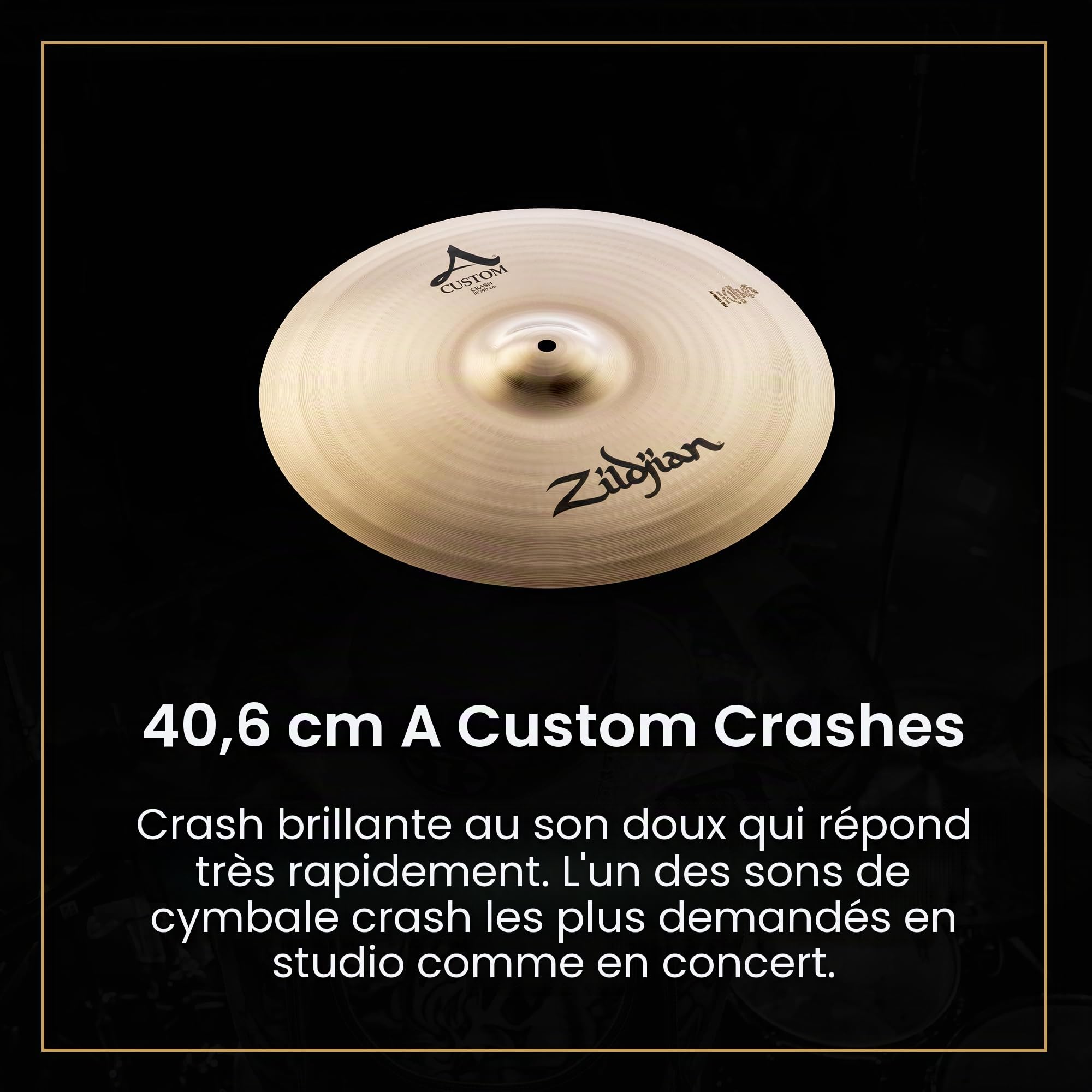 Zildjian A Custom Series Cymbal Box Set - 14" Hi-Hats, 16"/18" Crash, 20" Medium Ride