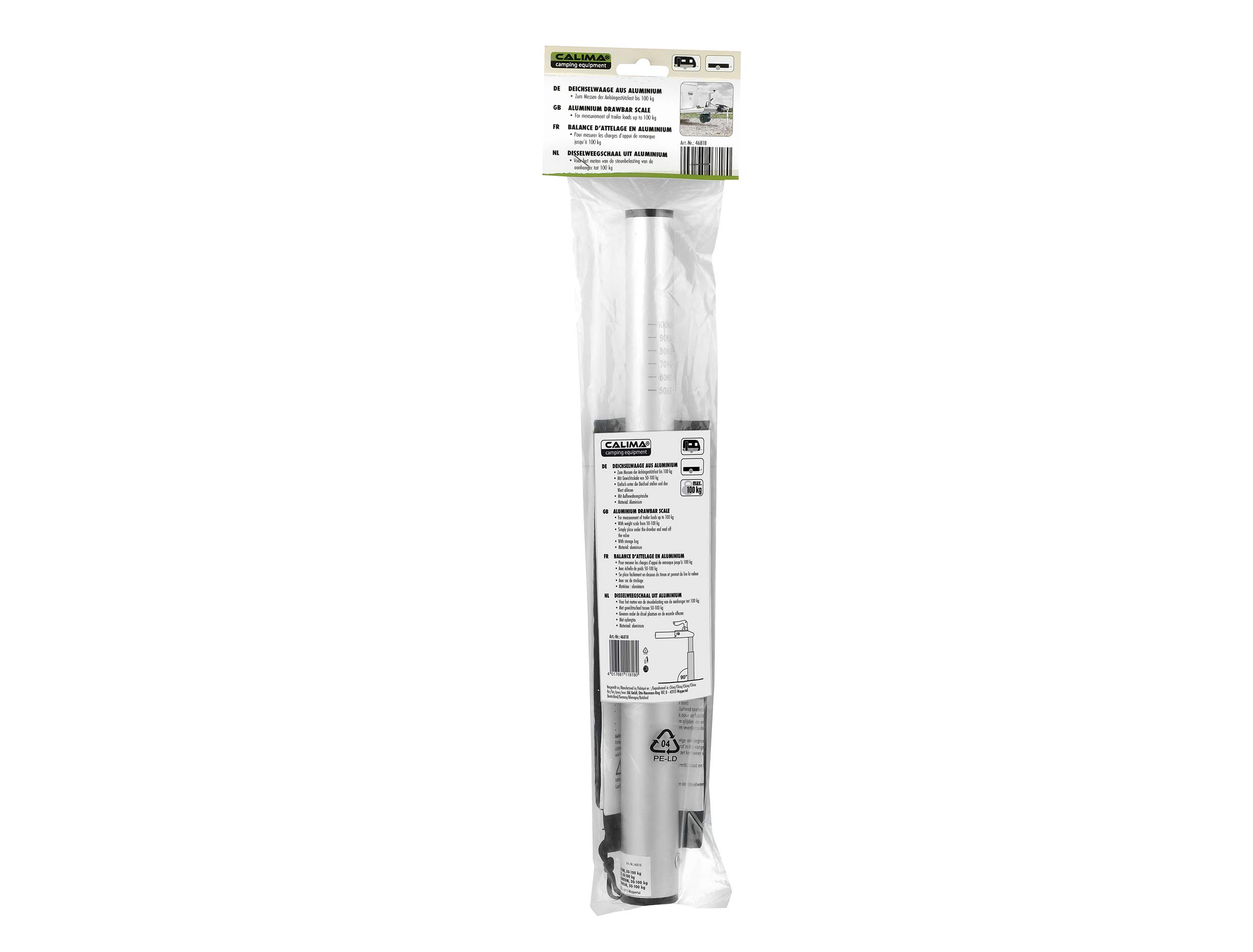 CALIMA 46041 - Báscula de Barra de tracción (Aluminio, hasta 100 kg)