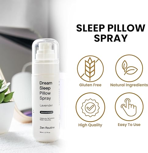 Miniatura 4 de Dream Sleep Pillow Spray calmante y relajante niebla de almohada de lavanda - Infundido con aceites esenciales naturales de aromaterapia - Sueño