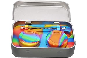 Pyrex Tubes for Smoking and Portable Silicone Carving Travel Tin Kit