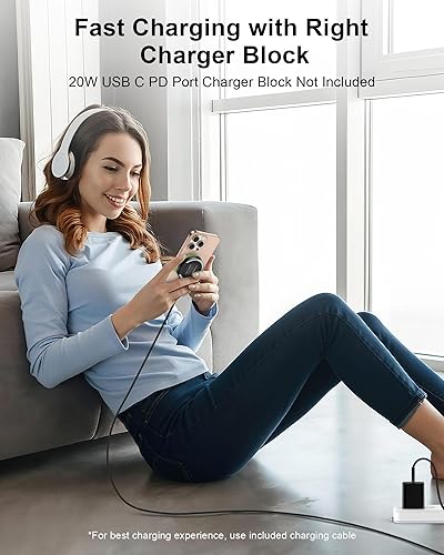 Miniatura 6 de Magsafe Cargador para Apple iPhone 17 Pro Max17 Pro17Air16 15 14 13 12 Series, 15 W, cargador inalámbrico magnético de 15 W, estación de carga