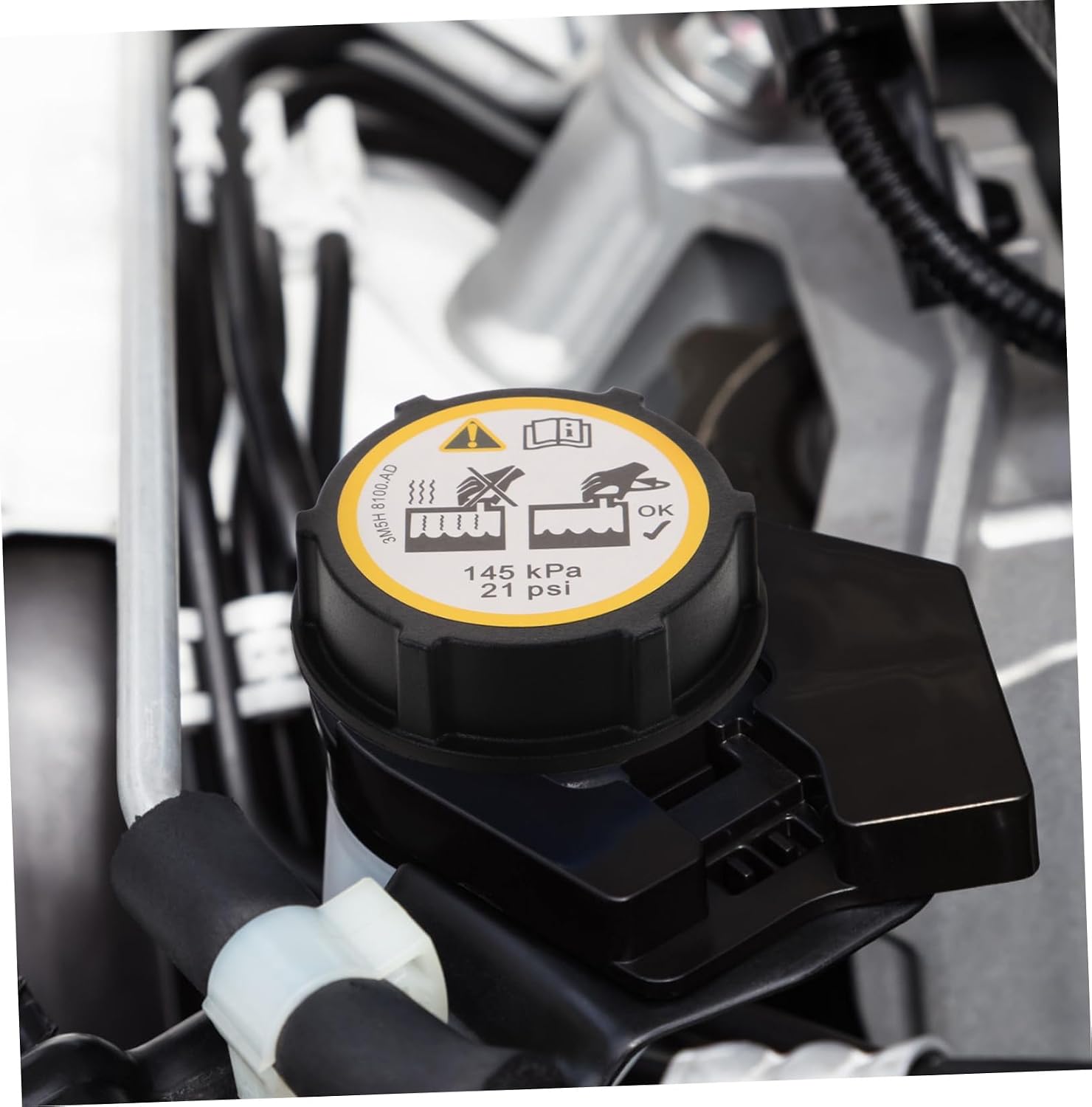 Cabilock Coolant Reservoir Cover Cap for Car Engine Easy Install and Stylish Design