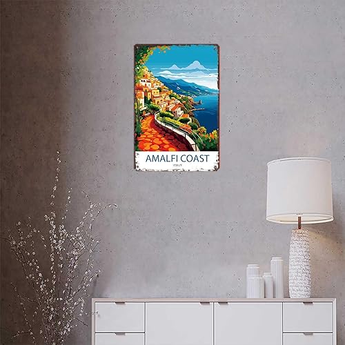 Miniatura 4 de Funny Signs Poster 8x12inch Aluminum metal Tin Sign Amalfi Coast Wall Art Decoration Painting For Home Room Office Decor
