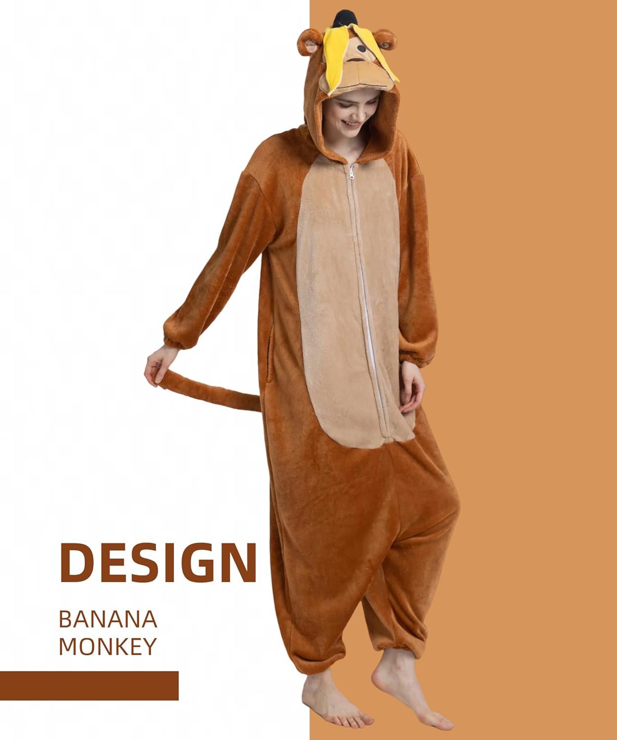 Unisex Adult Animal Onesie Pajamas, Men Women Flannel Halloween Cosplay Costume - Image 3