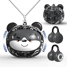 QearFun Kids Bear Ear Clip On Earbuds, Open Ear Earbuds with Rotatable Case - 85dB Safe Volume, 30H Playtime, Built-in Mic, Wireless Bluetooth Headphones for School Travel, Gift for Girls Boys