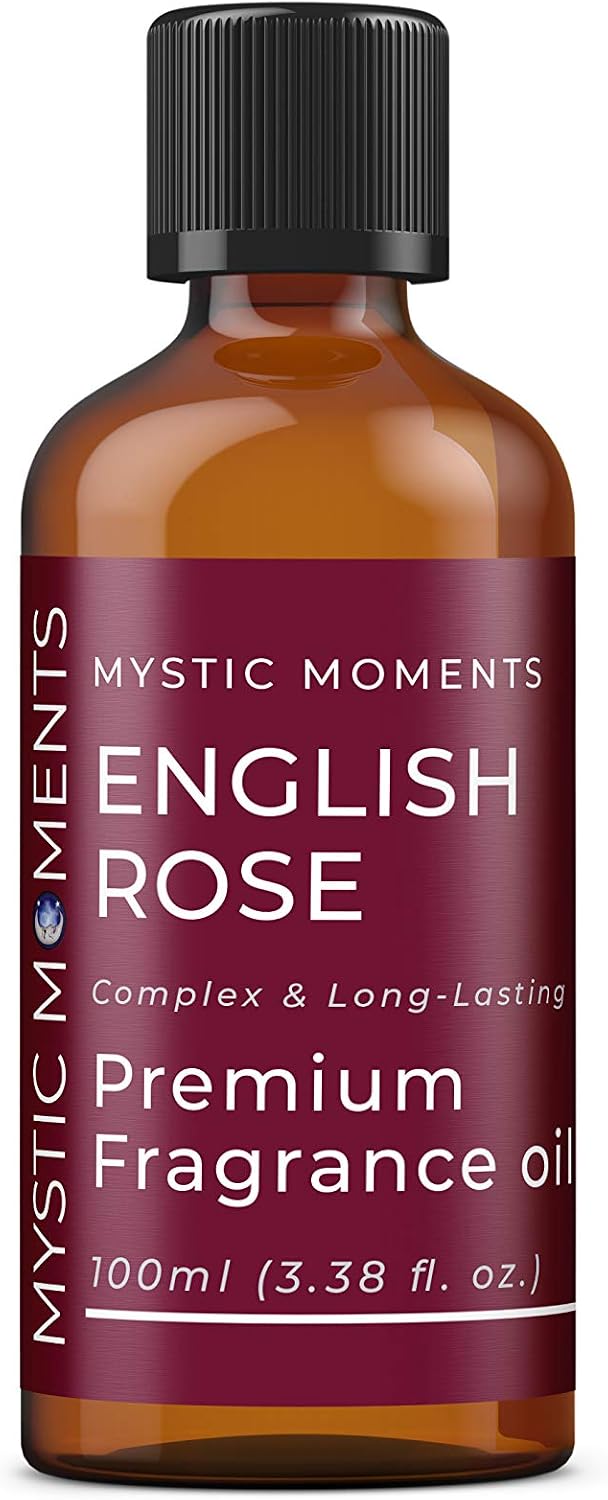 Mystic Moments | English Rose Fragrance Oil 100ml | Classic Floral Aroma | Romantic, Fresh Scent for Candles, Soap & Home Fragrance