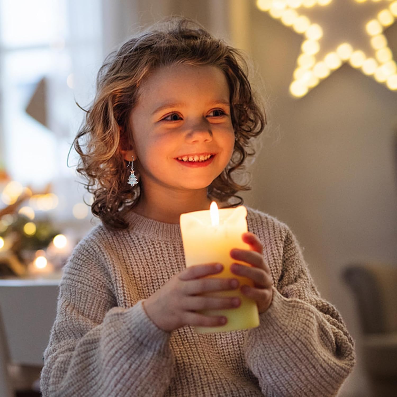 Christmas Tree Earrings for Women 925 sterling silver Christmas Tree Earrings with Opal Xmas Dress Up Jewelry Earrings for Women Xmas Gifts - Image 5