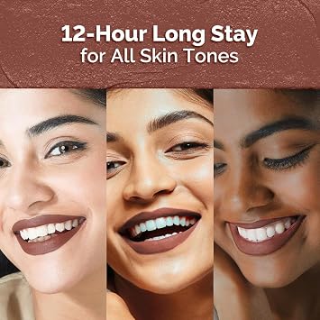 Mamaearth Moisture Matte Lipstick (05 - Espresso Brown) | Infused with Vitamin E | 12-Hour Long Stay & 8-Hour Moisture Lock | Cruelty-Free & Smudge-Proof | 0.07 Oz/2g