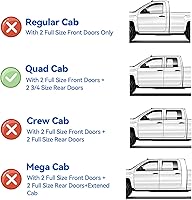 Vista 475 de Visera de ventana para Chevy Silverado 1500/GMC Sierra 1500/Avalanche/Suburban Crew Cab 2007-2013, protectores de lluvia, deflector de ventilación