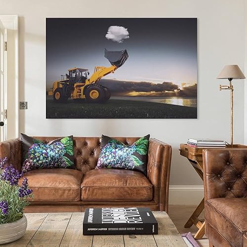 Miniatura 3 de Pósteres e impresiones de construcción de equipos pesados, póster de excavadora, pósteres geniales para habitación, lienzo, impresiones artísticas