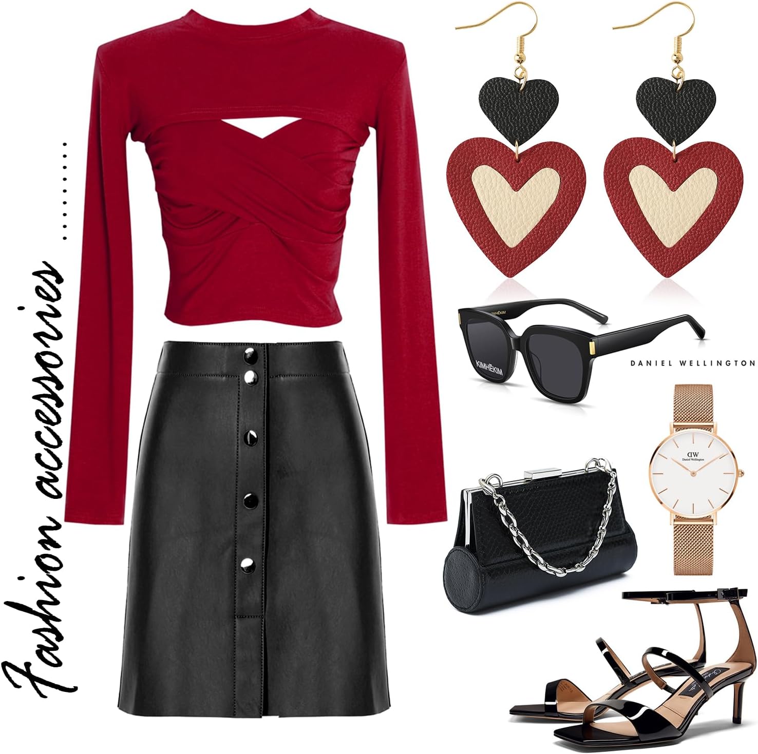 Heart Earrings Dangle for Women, Hypoallergenic Earrings Drop Trendy Gift for Her - Image 6