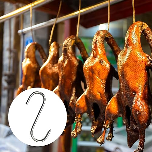 Miniatura 6 de Ganchos en S de acero inoxidable con punta para cocina, sartén para carne, utensilios, colgador de ropa, 20 piezas para el hogar, cocina, hornear