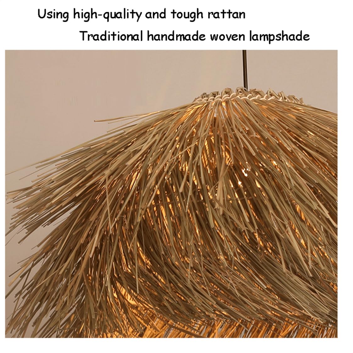 Lampadario Creativo In Vimini Per Veranda, Lampade A Forma Di Nido D'uccello, Lampade A Sospensione Vintage In Stile Rustico Per Sala Da Pranzo E Camera Da Letto, Confezione Da 1.