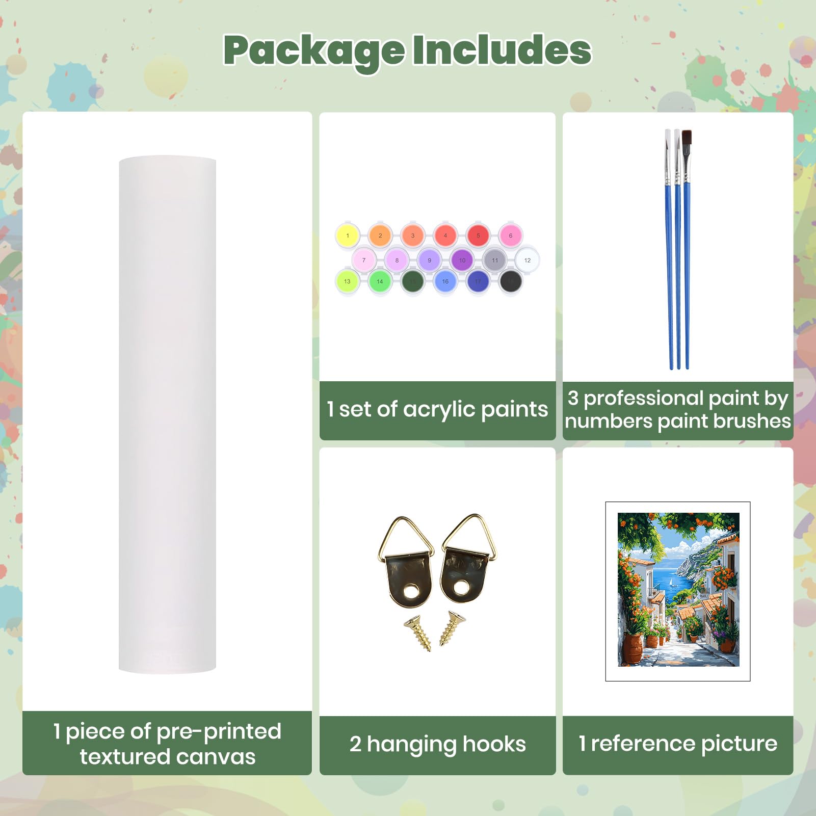 Royal & Langnickel – Pittura Con I Numeri Per Adulti E Bambini – Spiaggia Della Città – Kit Fai Da Te Con Tela E Colori