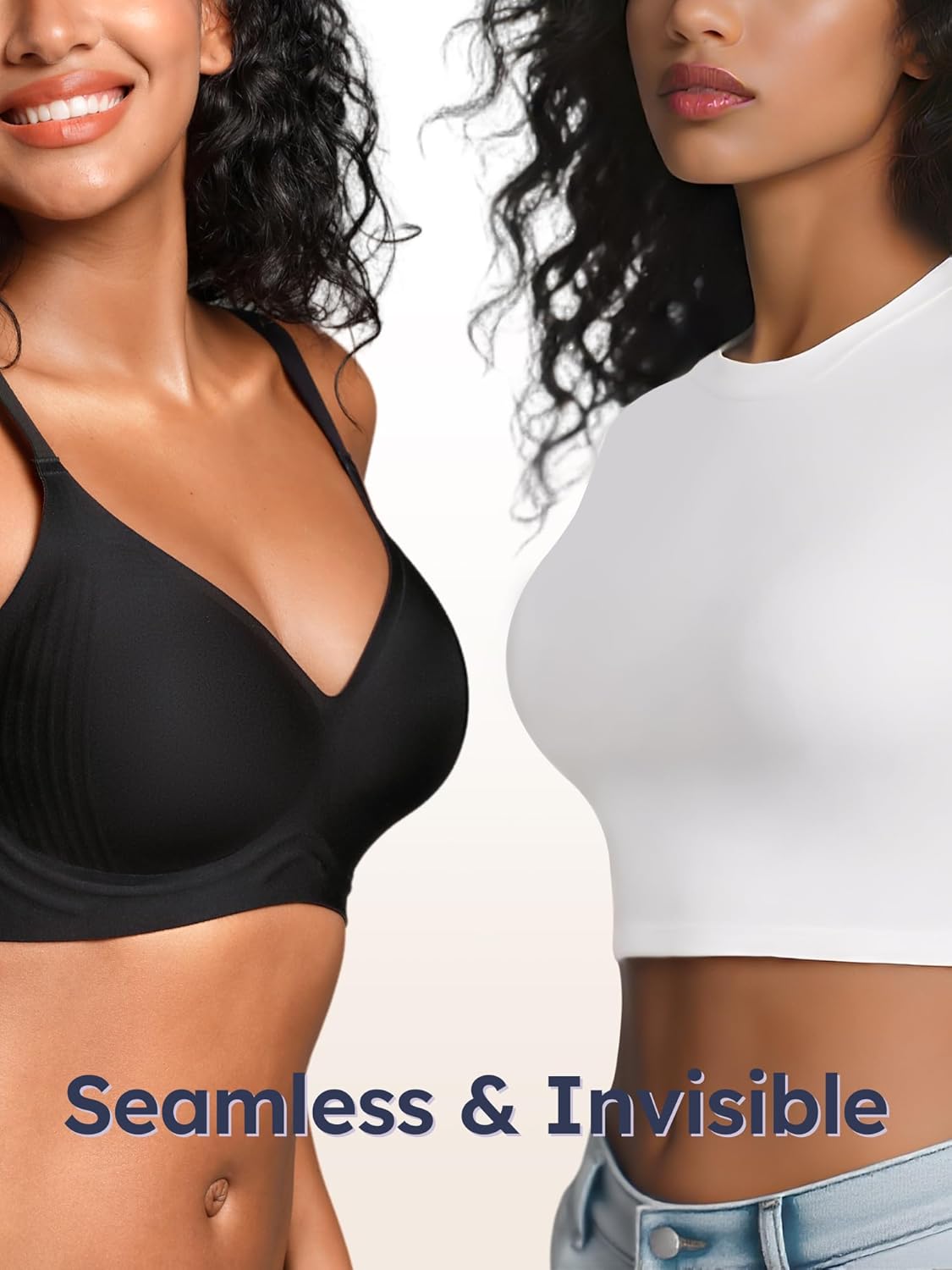 Cuteio Wireless Jelly Bras for Women - S-3XL Seamless Bra No Underwire Full Coverage Supportive Comfort T-Shirt Bralette - Image 6