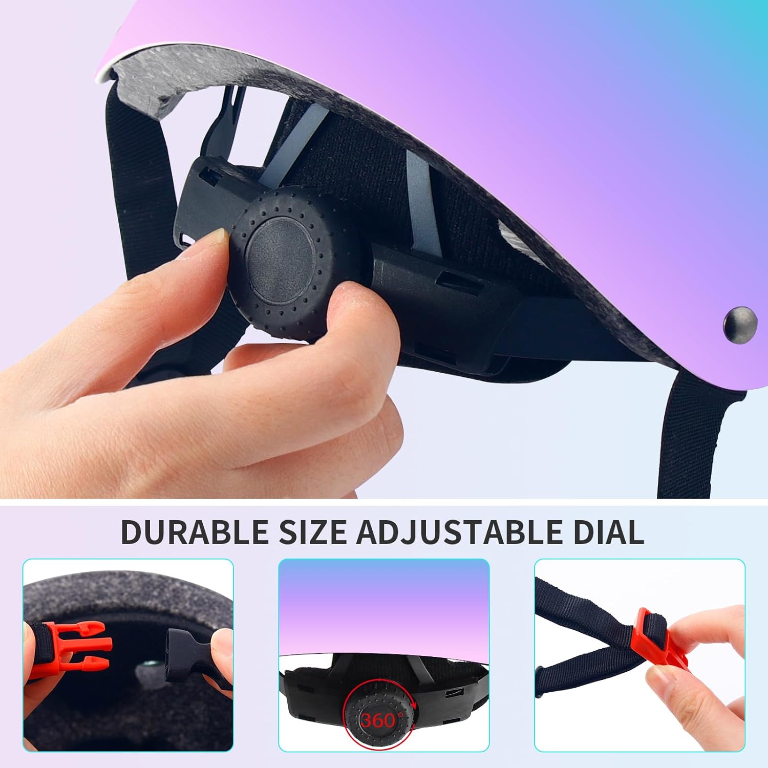 Adjustable Gradient Color Kids/Toddler Bike Helmet for 1-2-3-5-8-14 Years Boys Girls,Skateboard Helmet with Knee and Elbow Pads Wrist Guard Roller Skates,Cycling,Skating Scooter Longboard