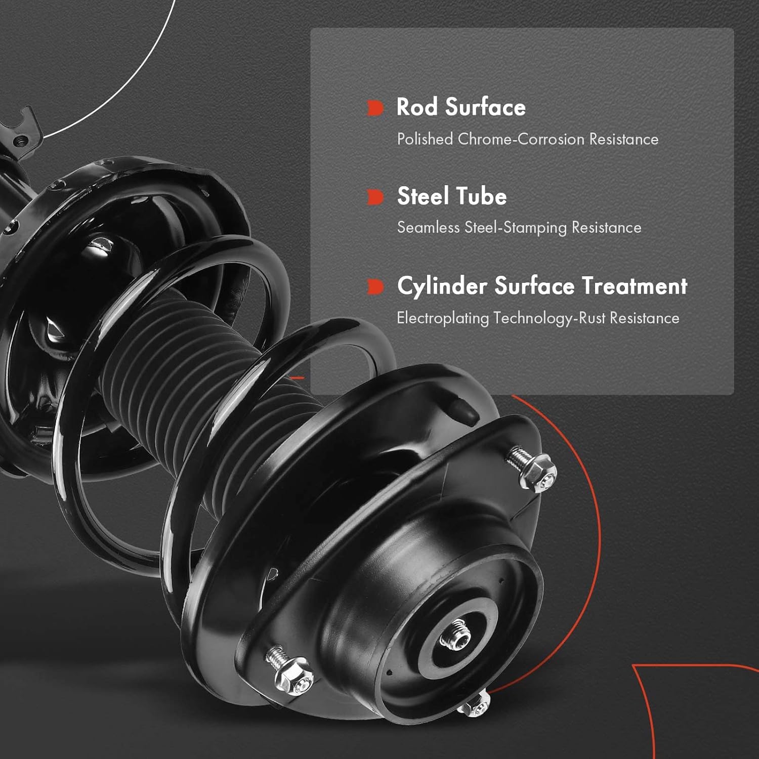 A-Premium Front Struts Compatible with Subaru Impreza [2.5L] 2008-2011 - 2x Replacement Suspension Complete Strut Assembly Shock with Coil Spring